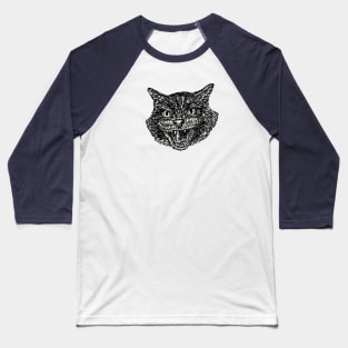 Black cat Baseball T-Shirt